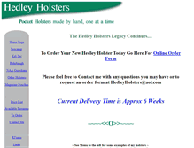 Tablet Screenshot of hedleyholsters.com